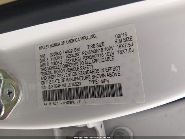 2017 ACURA RDX ADVANCE PACKAGE 9