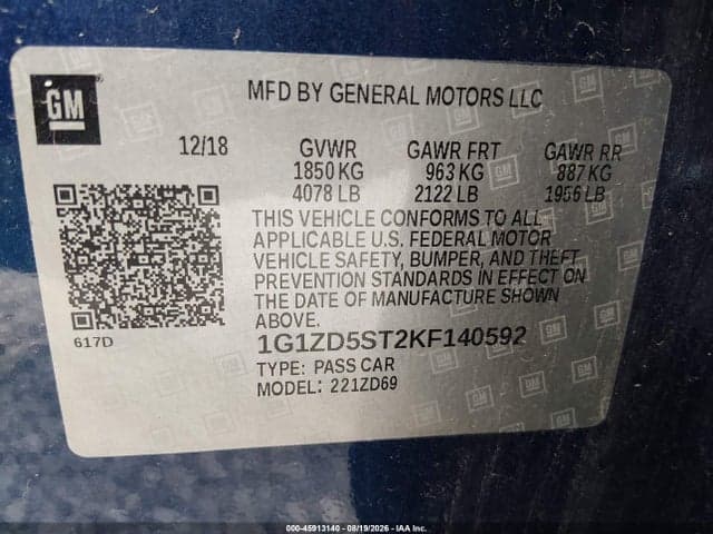 2019 CHEVROLET MALIBU LT 9