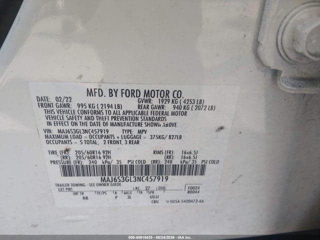2022 FORD ECOSPORT SE 9