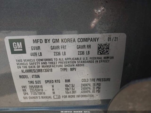 2021 BUICK ENCORE GX AWD SELECT 9