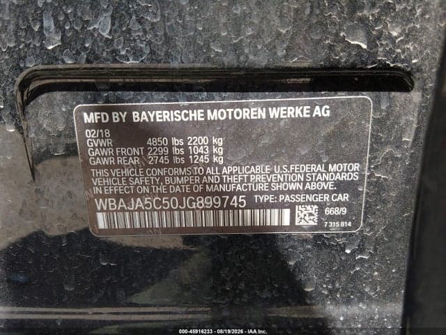 2018 BMW 530I 9