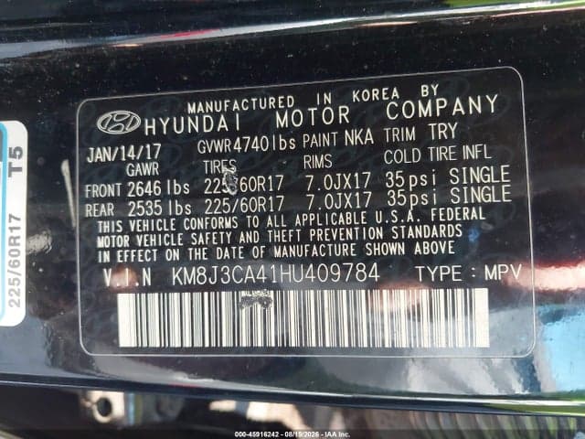 2017 HYUNDAI TUCSON SE PLUS 9