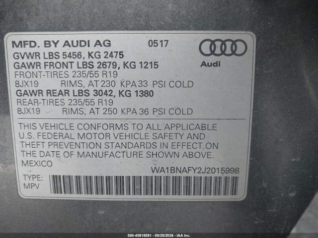 2018 AUDI Q5 2.0T PREMIUM/2.0T TECH PREMIUM 9