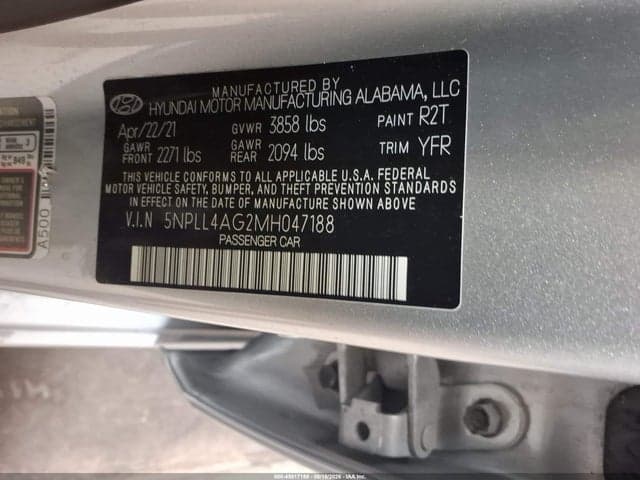 2021 HYUNDAI ELANTRA SE 9