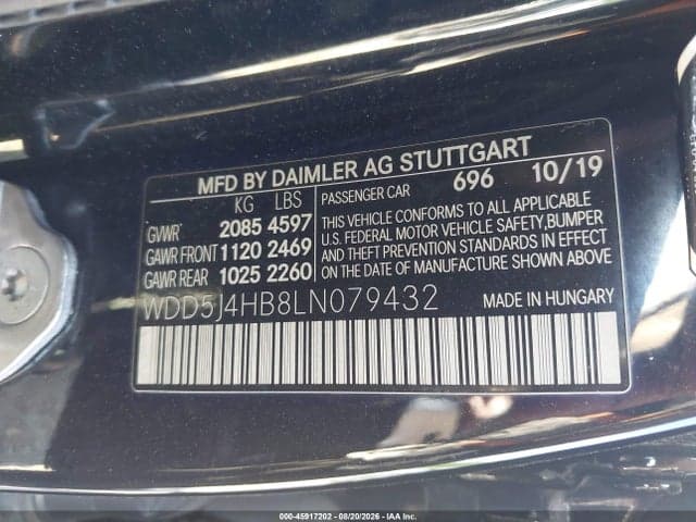 2020 MERCEDES-BENZ CLA 250 4MATIC 9
