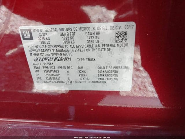 2017 GMC SIERRA 1500 DENALI 9