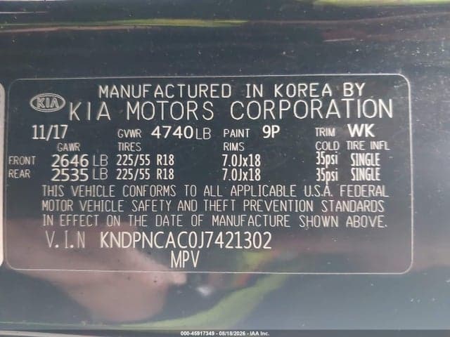 2018 KIA SPORTAGE EX 9