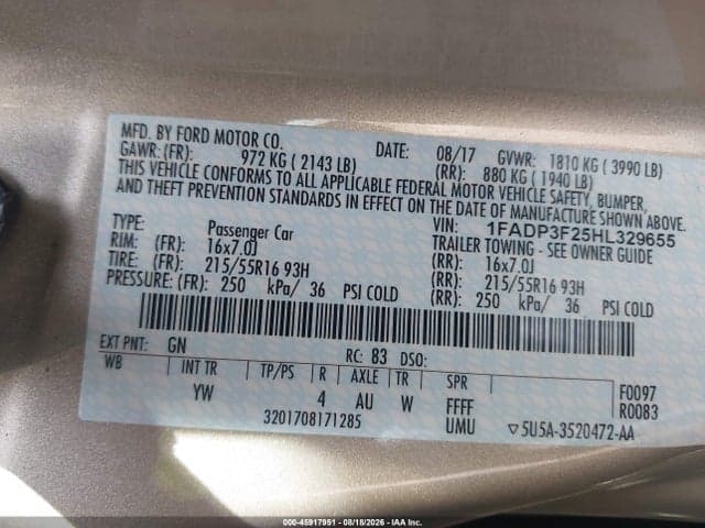 2017 FORD FOCUS SE 9