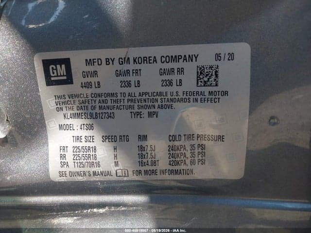 2020 BUICK ENCORE GX AWD SELECT 9