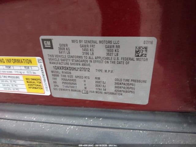 2017 GMC ACADIA LIMITED 9
