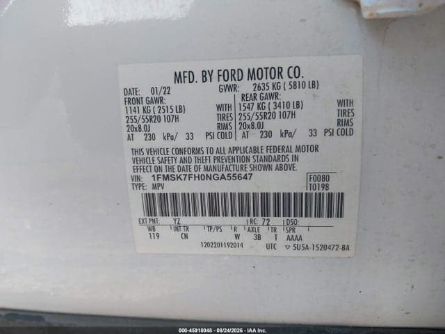 2022 FORD EXPLORER LIMITED 9