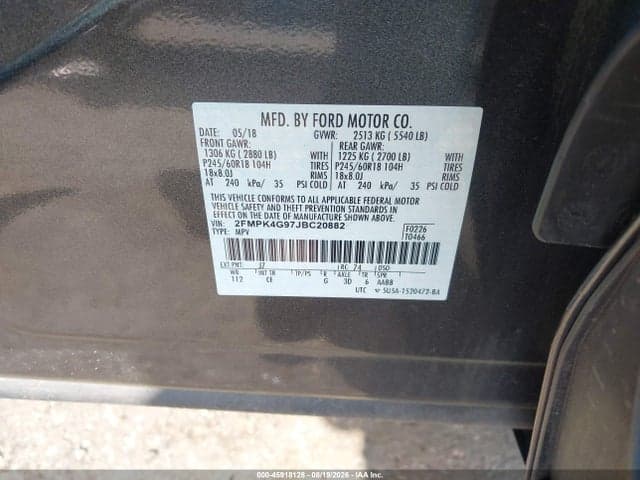 2018 FORD EDGE SE 9