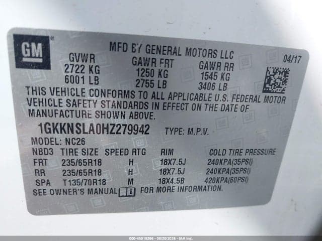 2017 GMC ACADIA SLE-2 9