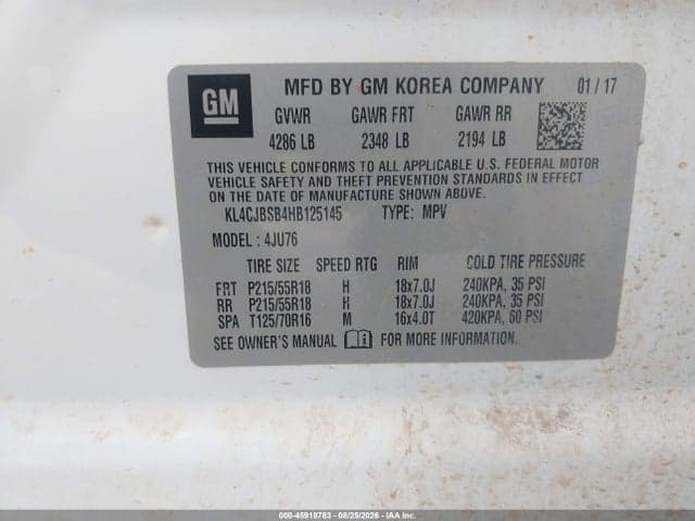 2017 BUICK ENCORE PREFERRED II 9