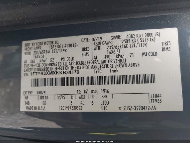 2019 FORD TRANSIT-250 9