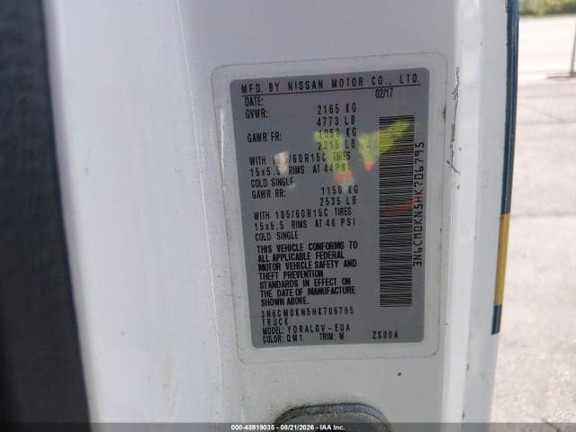 2017 NISSAN NV200 SV 9