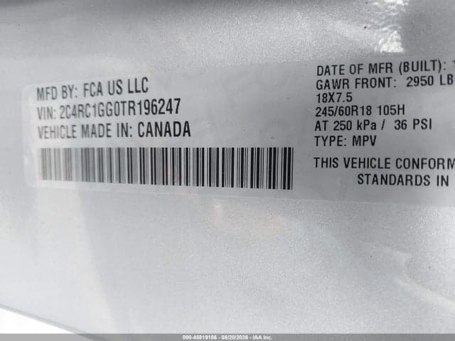 2026 CHRYSLER PACIFICA LIMITED 9