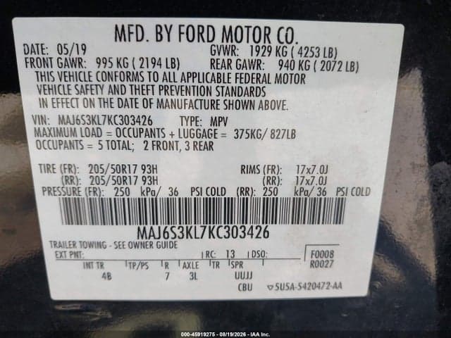 2019 FORD ECOSPORT TITANIUM 9