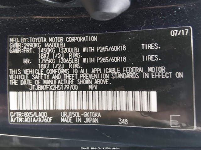 2017 LEXUS GX 460 9