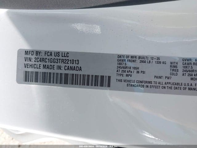 2026 CHRYSLER PACIFICA LIMITED 9