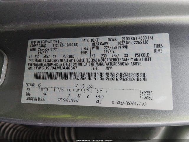 2021 FORD ESCAPE TITANIUM 8