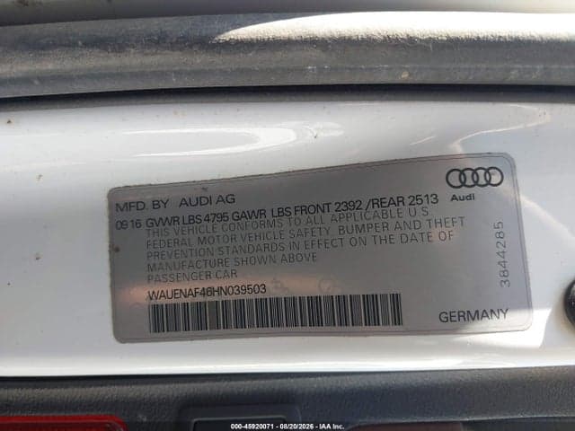 2017 AUDI A4 PREMIUM PLUS 9