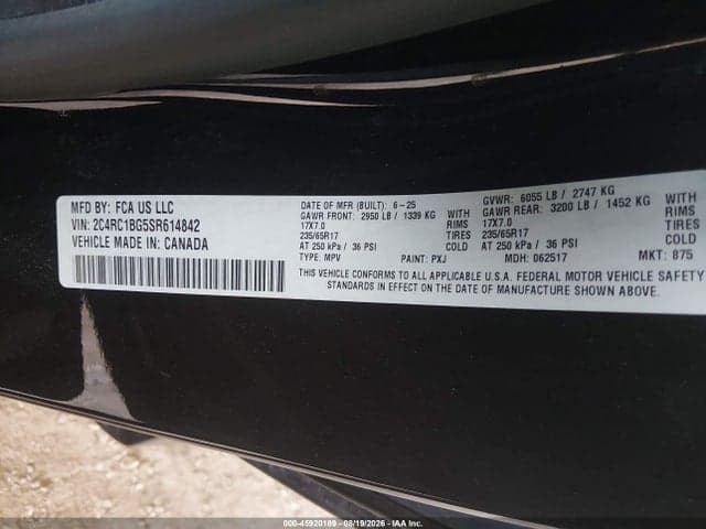 2025 CHRYSLER PACIFICA SELECT 9