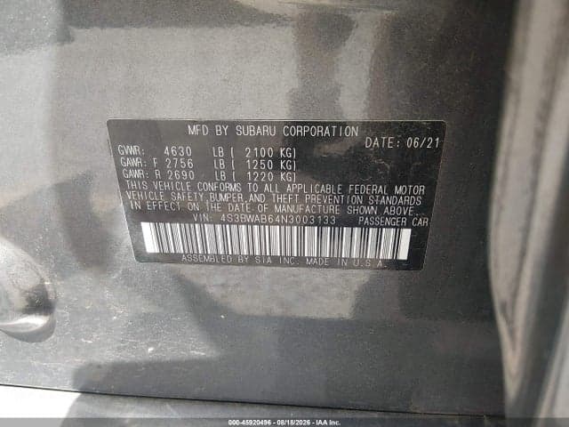 2022 SUBARU LEGACY 9