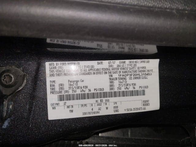 2017 FORD FOCUS SE 9