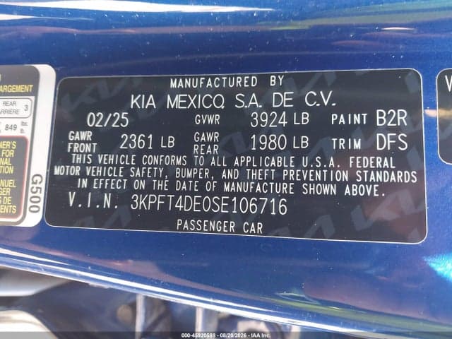 2025 KIA K4 LXS 9