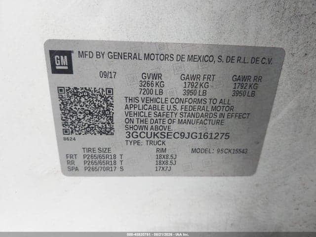 2018 CHEVROLET SILVERADO 1500 2LZ 9