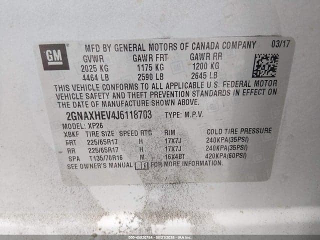 2018 CHEVROLET EQUINOX LS 9