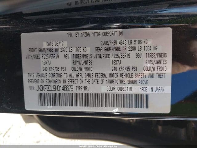 2017 MAZDA CX-5 GRAND TOURING 9