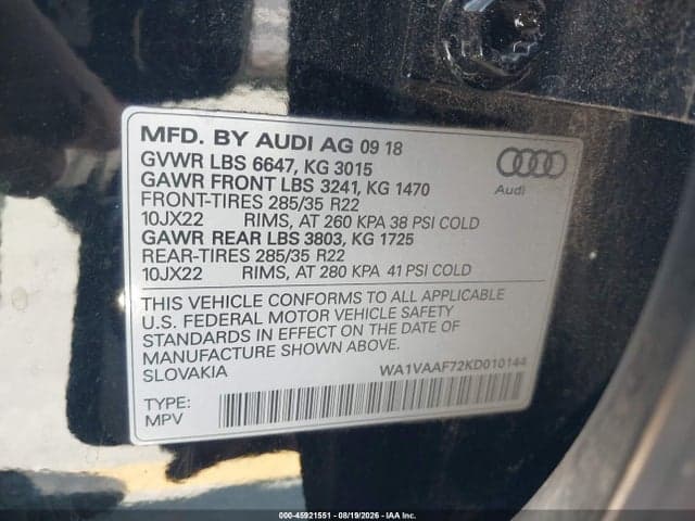 2019 AUDI Q7 55 PREMIUM 9