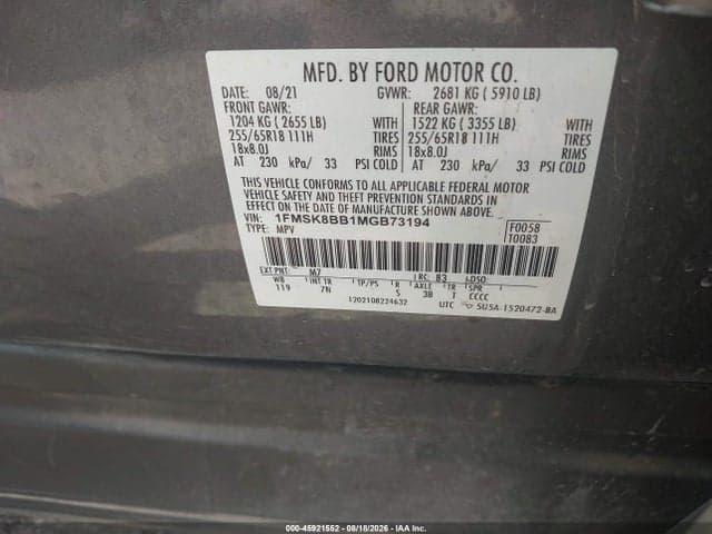 2021 FORD EXPLORER 9