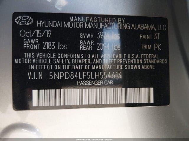 2020 HYUNDAI ELANTRA SEL 9