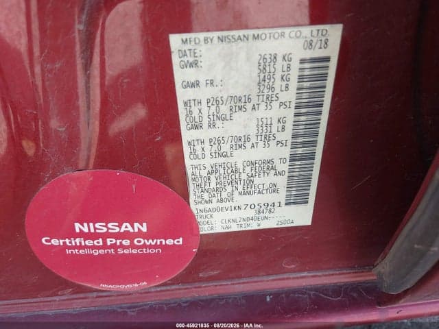 2019 NISSAN FRONTIER SV 9
