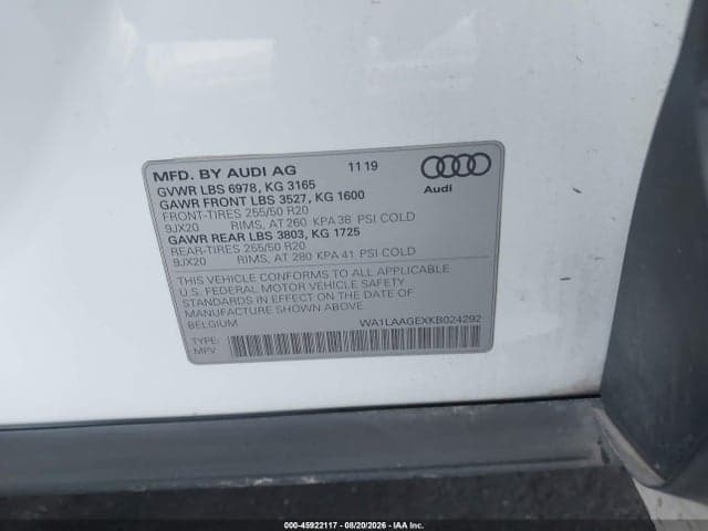 2019 AUDI E-TRON PREMIUM PLUS 9