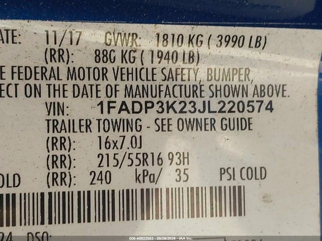 2018 FORD FOCUS SE 9