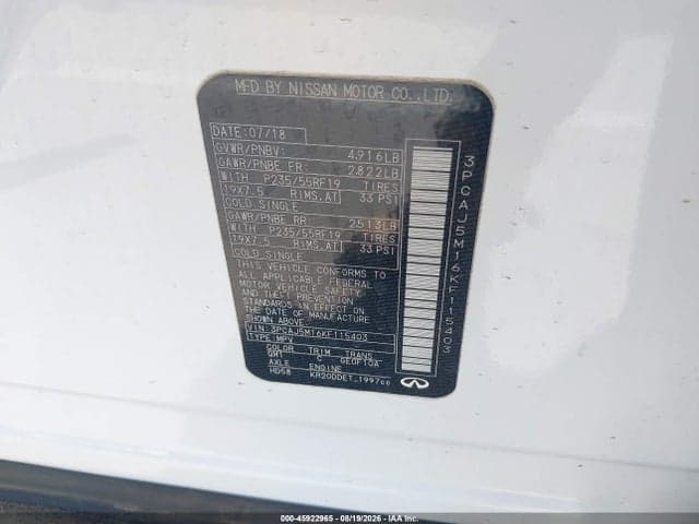 2019 INFINITI QX50 ESSENTIAL 9