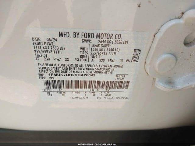 2025 FORD EXPLORER ACTIVE 9