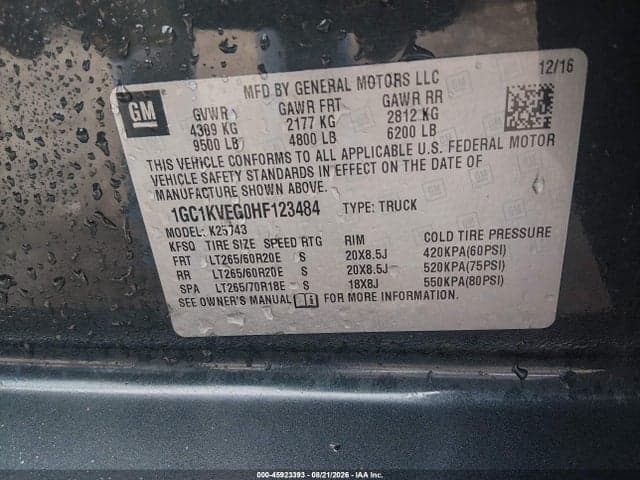 2017 CHEVROLET SILVERADO 2500HD LT 9