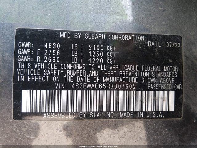 2024 SUBARU LEGACY PREMIUM 9