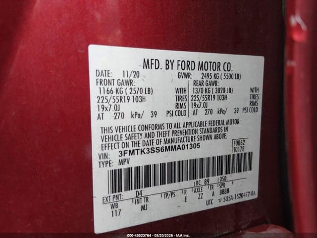 2021 FORD MUSTANG MACH-E PREMIUM 9