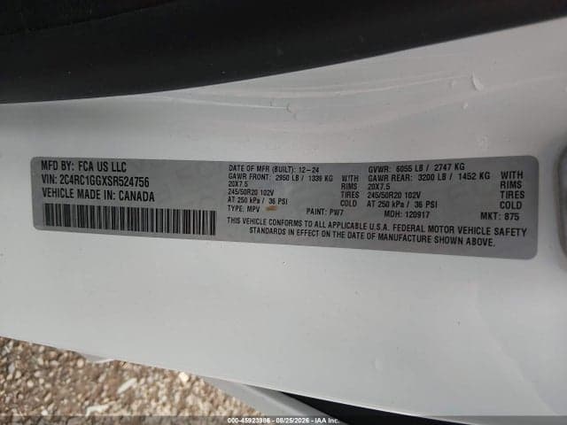 2025 CHRYSLER PACIFICA LIMITED 9