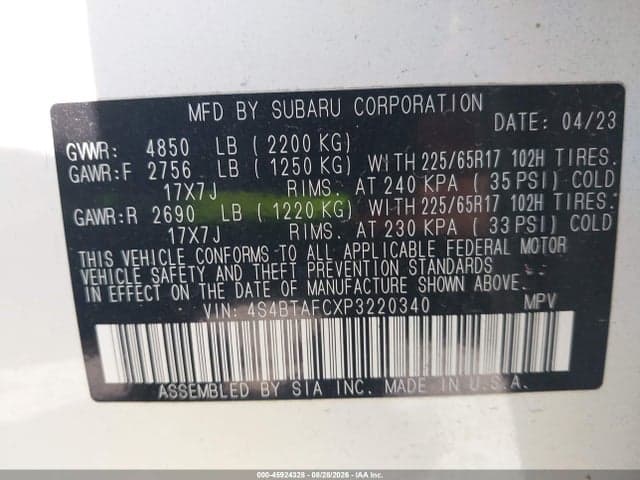 2023 SUBARU OUTBACK PREMIUM 9