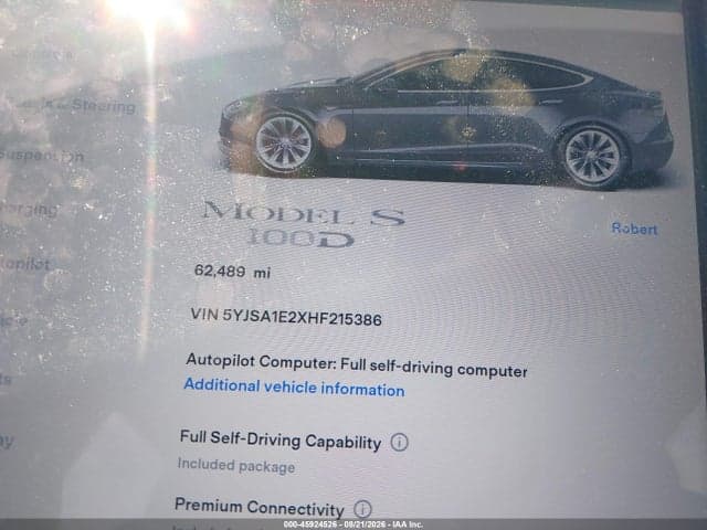 2017 TESLA MODEL S 100D/60D/75D/90D/P100D 7