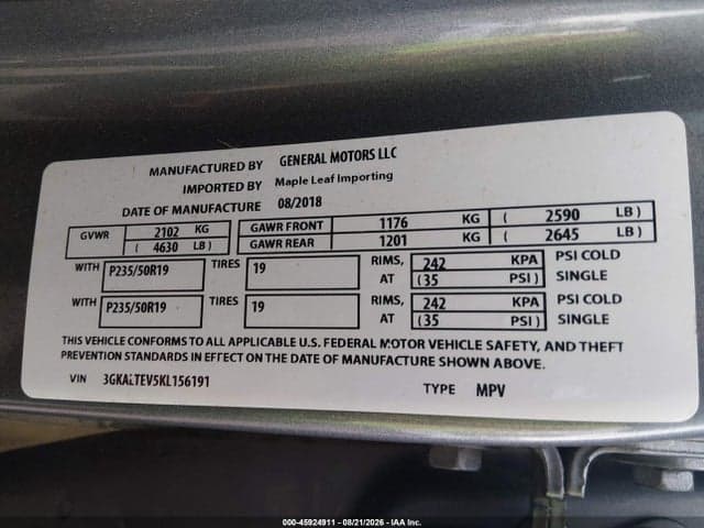 2019 GMC TERRAIN SLE 9