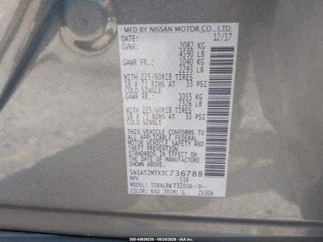 2018 NISSAN ROGUE SL 9