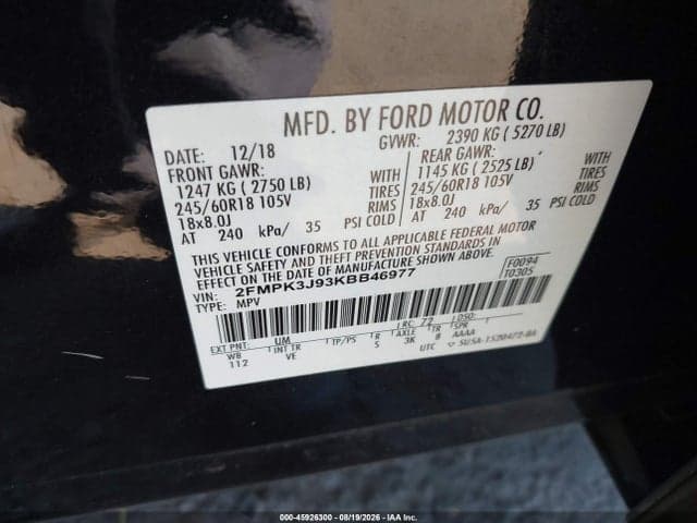 2019 FORD EDGE SEL 9